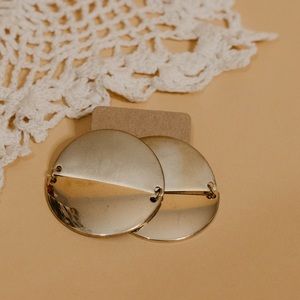 Vintage gold & matte gold dangle earrings